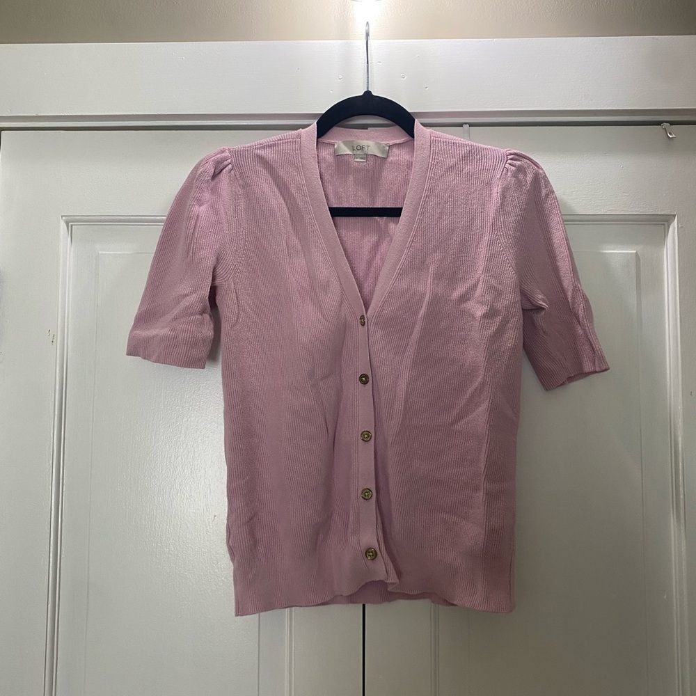 LOFT Light Pink Button-Down Women's Shirt